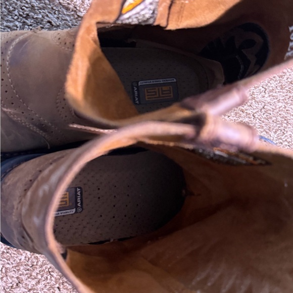 ⭕️SOLD🟥❌Work Boots Ariat Saw Toe Steel Man Brown Size 10 EE" - Picture 7 of 8